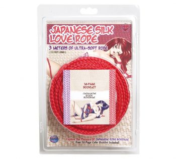 Japanese Silk Love Rope 10ft Red Cuerda Bondage packaging