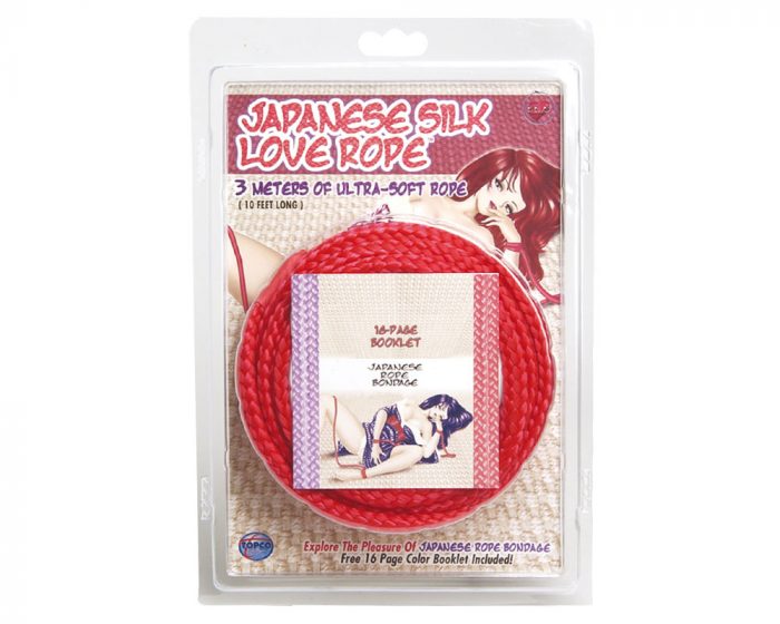 Japanese Silk Love Rope 10ft Red Cuerda Bondage packaging