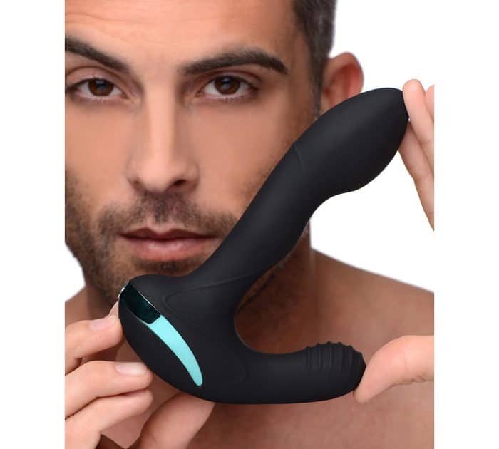 Estimulador prostático vibrador rotativo recargable de silicona premium Maverick