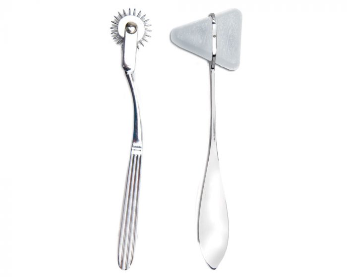 Kit médico de fantasía, Rueda Wartenberg y Martillo Taylor.