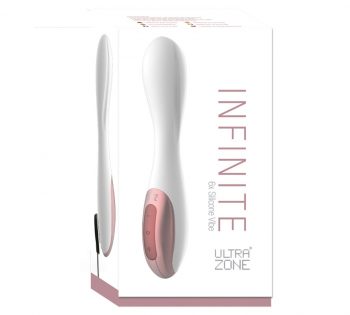Vibrador liso recargable infinite ultrazone empaque.