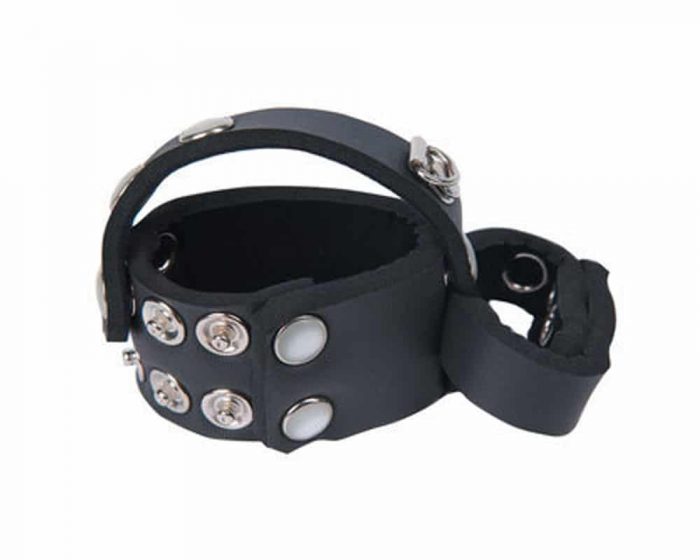 tlc-kinky-cock-ring-ball-harness-neoprene-f1x-Anillo para pene con arnes testicular. Anillo para pene con arnes testicular detalle neopreno.