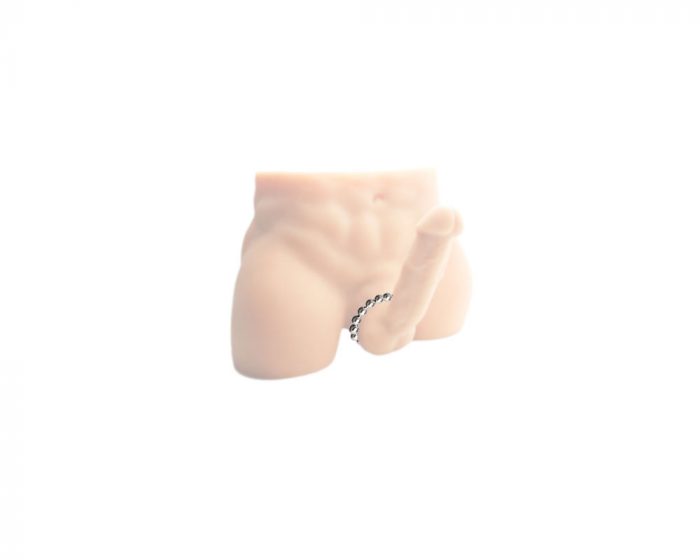 Master-Series-ad128-Meridian-_-Stainless-Steel-Beaded-Cockring-2-F3x-Anillo de acero BDSM Modelo Anillo de acero BDSM
