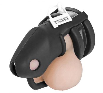 Modelo jaula de castidad masculina silicona