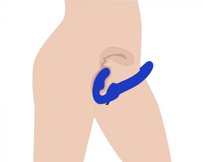 Vibrador strapless prótesis tipo arnés sin correas modelo Vibrador strapless