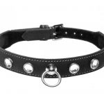 Collar cuero diamantes 2