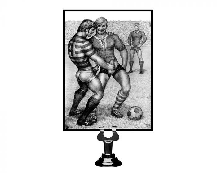Postal ilustrada de anillo peneano con bolas anales