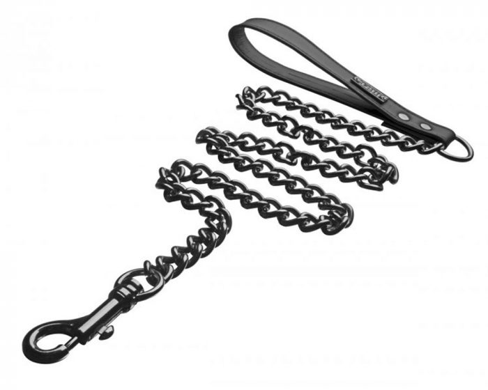 Tom-of-Finland-tf2775-Gun-Metal-Leash-F1-Cadena metal Bondage Cadena metal Bondage