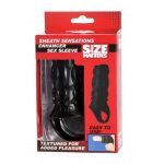 Empaque funda texturizada para pene negra
