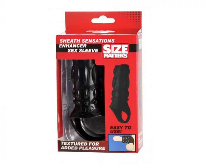 Empaque funda texturizada para pene negra