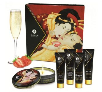 Shunga Kit erotico Secretos de Geisha Frutillas y Champaña.