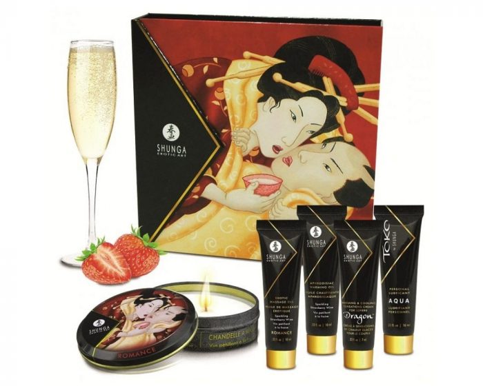 Shunga-kit-erotico-Secretos-de-geisha-frutillas-F1 Shunga Kit erotico Secretos de Geisha Frutillas y Champaña.