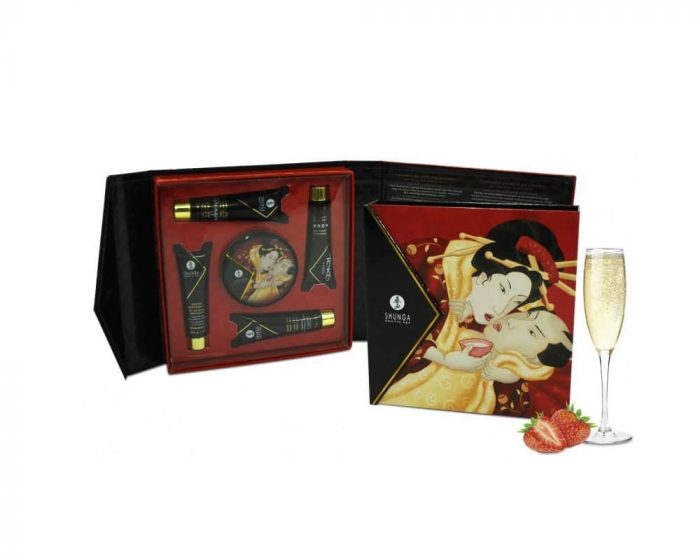 Shunga-kit-erotico-Secretos-de-geisha-frutillas-F2 Kit erotico Secretos de Geisha Frutillas y Champaña detalle Shunga.