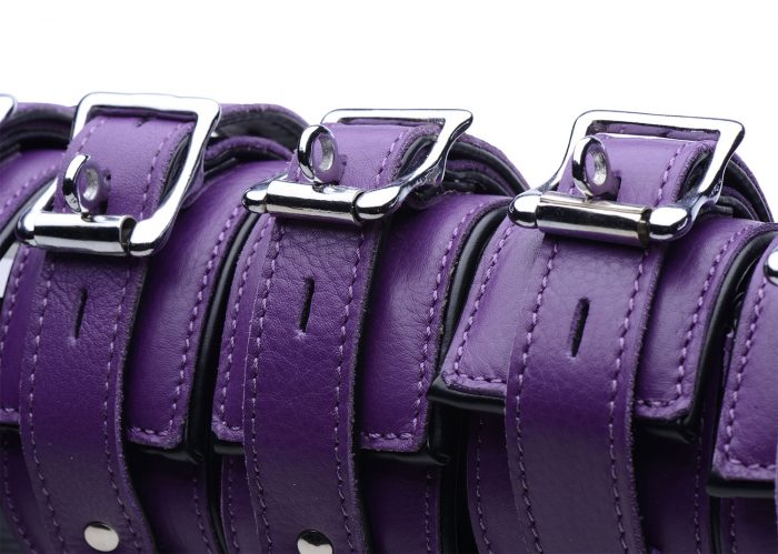 AE792-Strict-Leather-Purple-5-Piece-Leather-Bondage-Set-F3