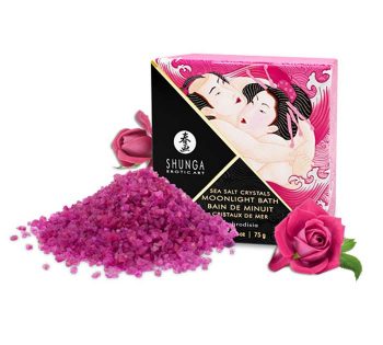 Sales de baño con fragancia rosas.