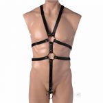 Arnés corporal masculino de cuerina Strict