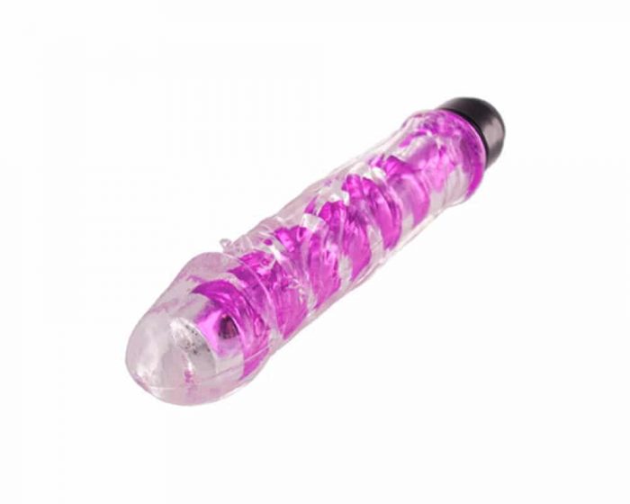 Dildo vibrador Jelly suave Trinity Vibes Shimmer Core Rosado
