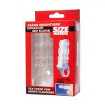 Empaque funda texturizada para pene trasparente