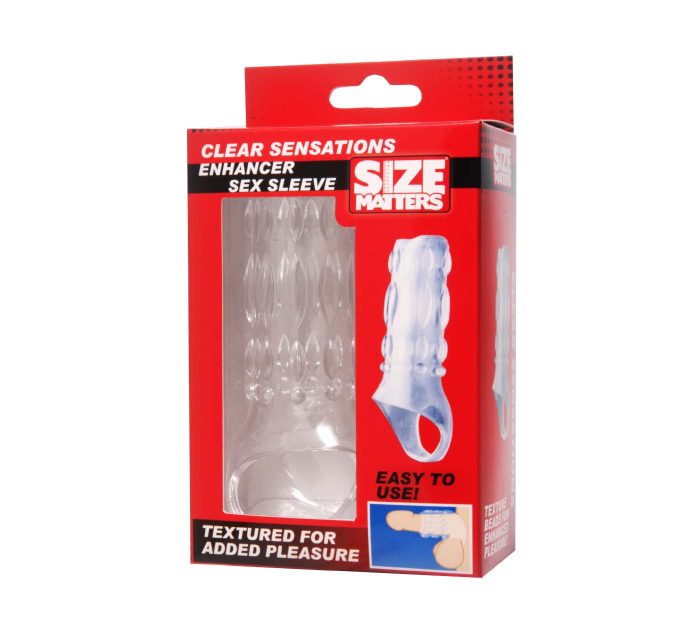 Empaque funda texturizada para pene trasparente