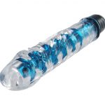 Dildo vibrador Jelly suave Trinity Vibes Shimmer Core Azul