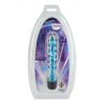 Empaque dildo vibrador Jelly suave Trinity Vibes Shimmer Core Azul
