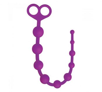 Vara anal de 10 bolitas de silicona 34 cms