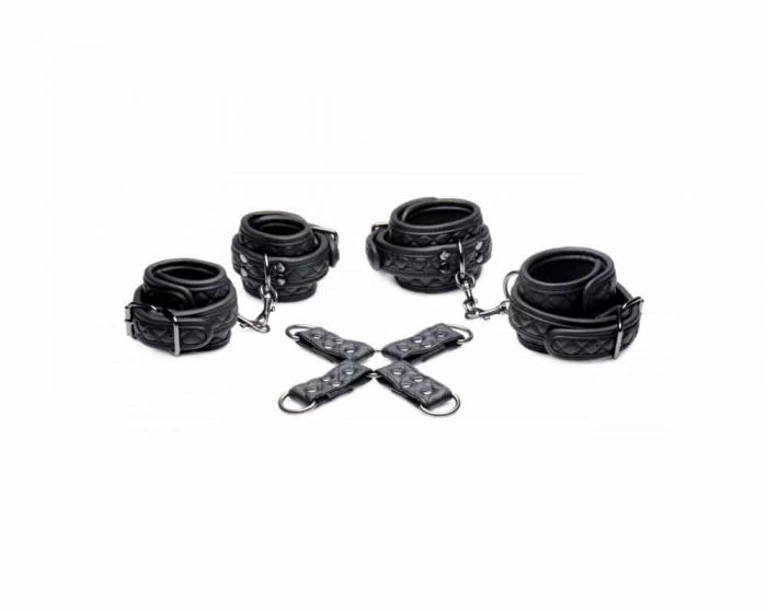 AG163-Concede-Wrist-&-Ankle-Restraint-Set-with-Bonus-Hog-Tie-Adaptor-Fg2