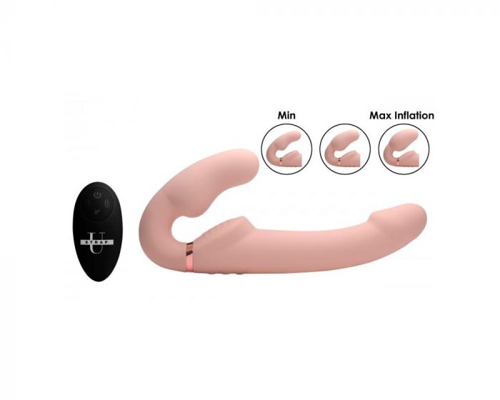 Dildo strapless punto G inflable con control remoto