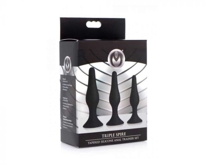 Caja del set de plugs anal de silicona para entrenamiento