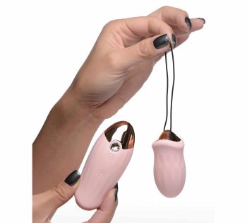 Estimulador, succionador y huevo vibrador Shegasm Tandem Teaser by inmi