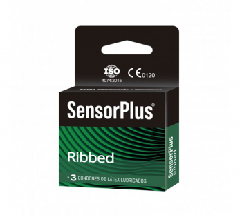 Preservativo estriado Ribbed Sensor Plus