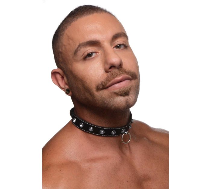 AG893-Clear-Rhinestone Choker with O-Ring - Clear-F1-1400x1260px