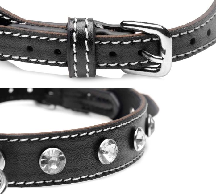 AG893-Clear-Rhinestone Choker with O-Ring - Clear-F5-1400x1260px