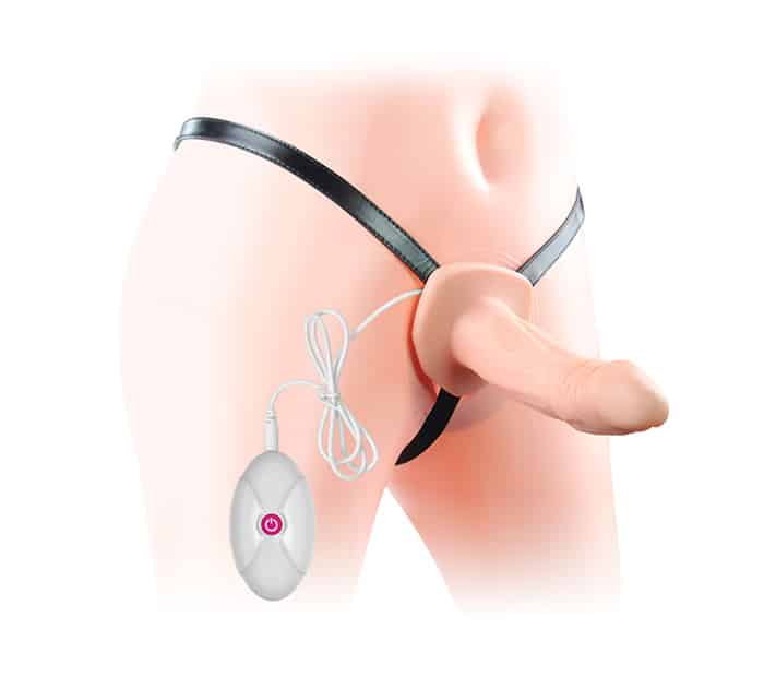 Arnés sexual confunda y vibración Unisex Hollow Strap On LoveToy