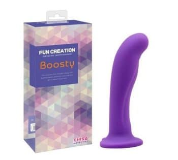 Dildo de fantasía morado para arnés Chisa