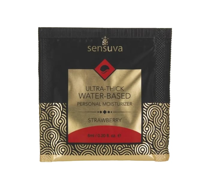 Lubricante ultra espeso base de agua sabor frutilla sachet 6ml Sensuva