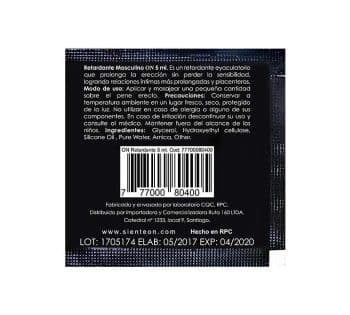 Lubricante retardante masculino efecto prolongado sachet 5ml Starsex