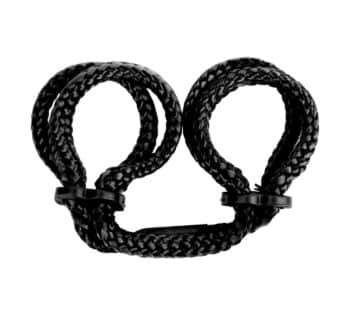 Cuerda de seda para tobillos negra Japanese Silk Love Rope