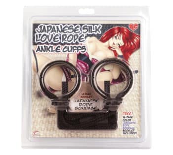 Cuerda de seda para tobillos negra Japanese Silk Love Rope